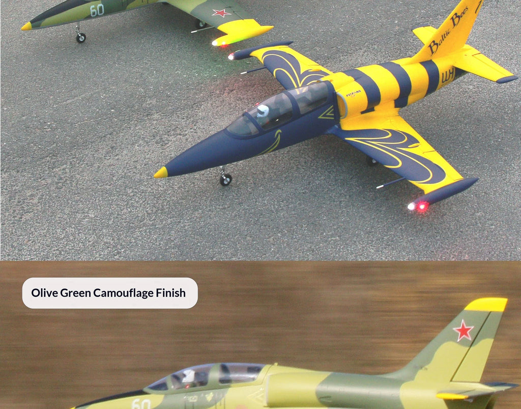 Flyfans L-39 Rc Airplane 64mm Edf Fixed Wing Jet With Retractable Landing Gear Navigation Lights 4s 6s Dual Power Hobby Aircraft