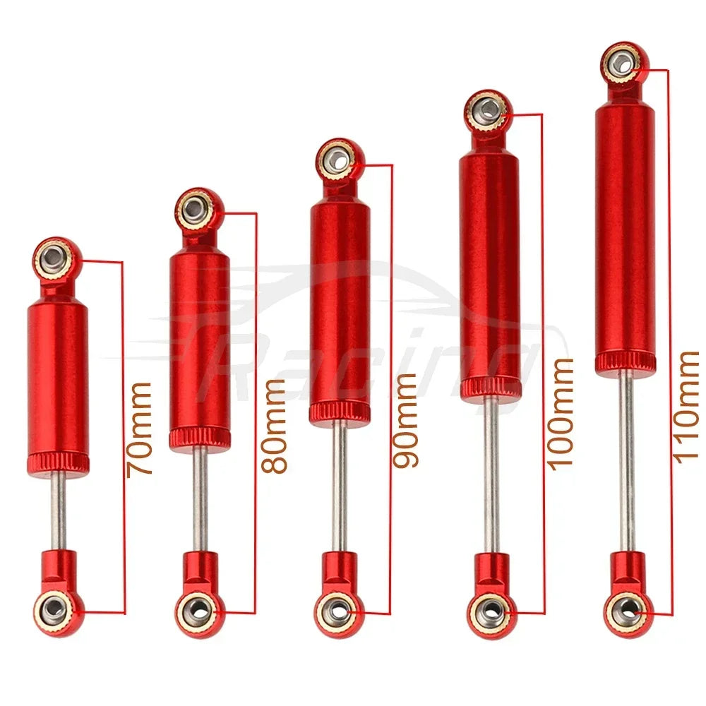 4PCS RC Car Built-in Spring 70/80/90/100/110mm Shock Absorber Damper For 1/10 RC Crawler Axial SCX10 II RBX10 Wraith TRX4 Redcat