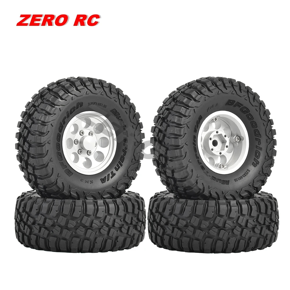 RC Crawler Car Soft 1.55" Off Road Mud Tires 76*27mm 95*35mm Foam Insert For D90 TF2 Tamiya CC02 LC70 MST JIMNY Blocks WHEEL