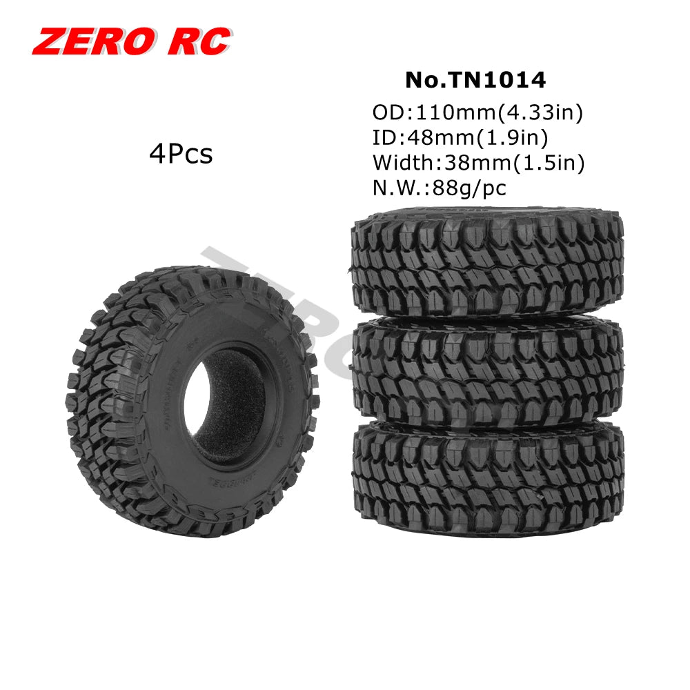 RC TRUCK 1.9" Rock Crawler Tires 90-117mm Tyre For 1/10 Off Road AXIAL SCX10 II III CAPRA TRAXXAS TRX-4 RGT MST RC4WD D90 WHEEL