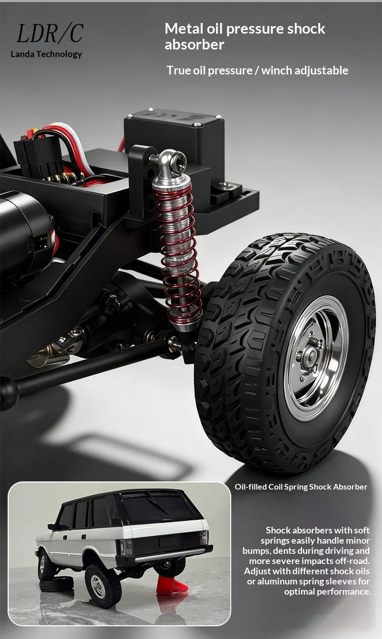 Upgraded RC Car 1/18 Scale LD18401PRO Brushless Motor Metal Transmission 4WD High-Speed Off-Road Vehicle with Remote Control