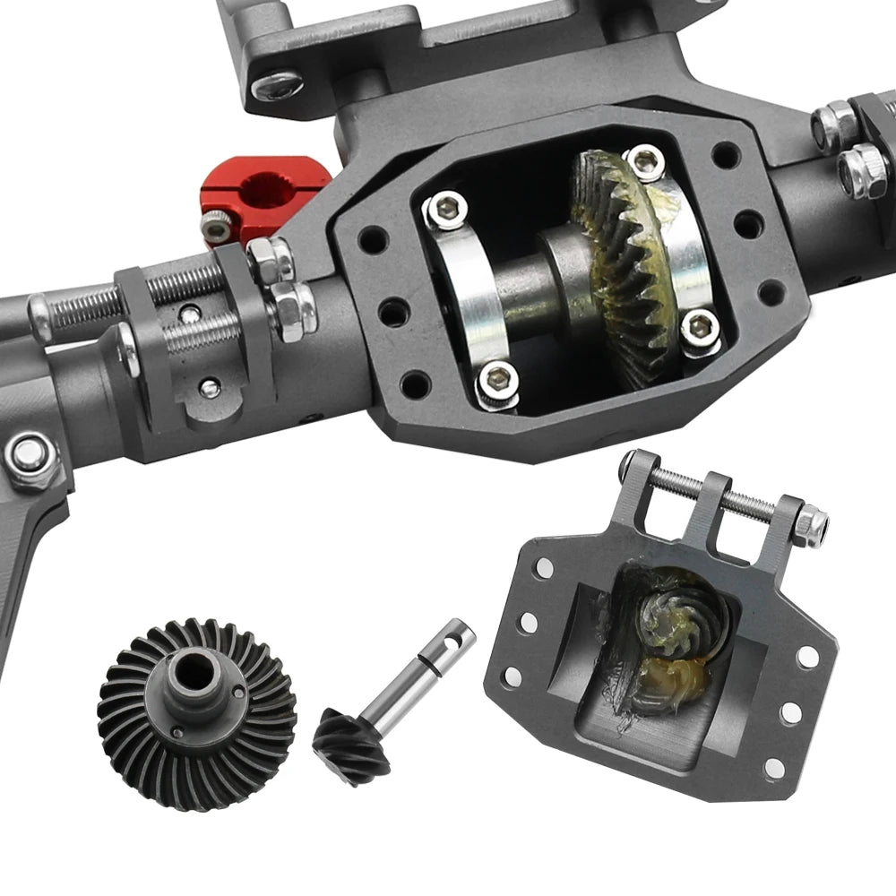 New CNC Machined Aluminum Alloy Front and Rear Portal Axle for 1/10 RC Crawler Car Axial SCX10 II 90046 90047 Redcat GEN8 RGT