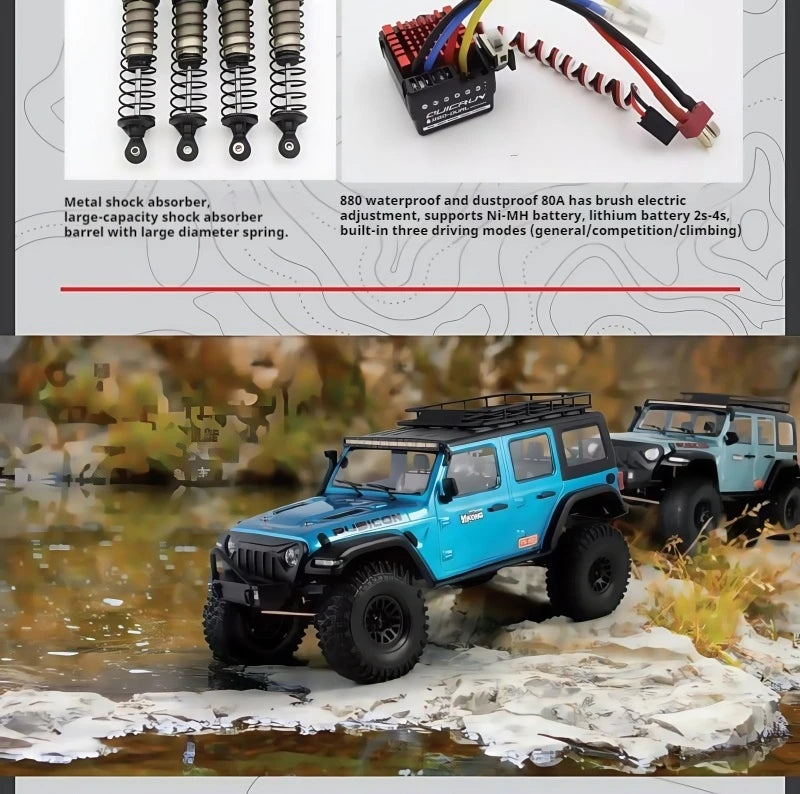 YK4082 V3 Professional RC Remote Control Car 1/8 Climbing Car Four-Wheel Drive Differential Lock Shift Off-Road Vehicle YK4082