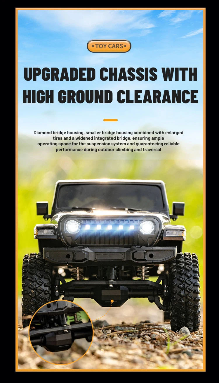 C8801 PRO/ C8801 1/18 RC Car With Light 2.4G 4WD Electric Climbing High-Speed Off-Road Vehicle Remote Control Toys For Kid Adult