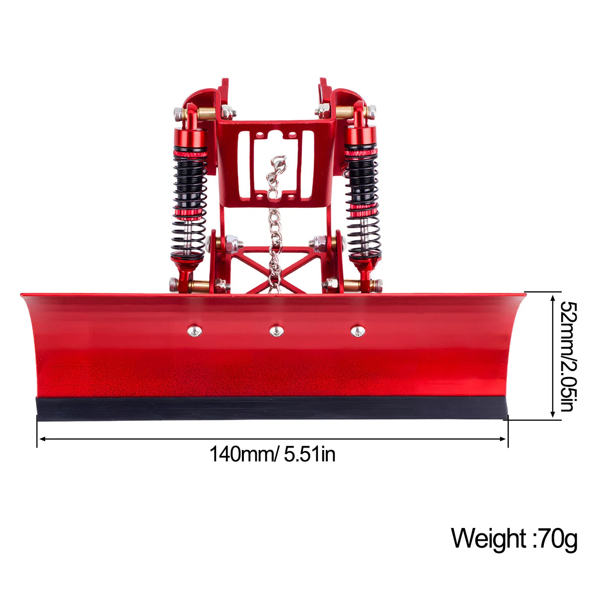 Adjustable Aluminum Alloy Snow & Sand Shovel for 1/18 1/24 RC Crawler - Fits TRX4M & SCX24, Metal Upgrade Shovel Accessory