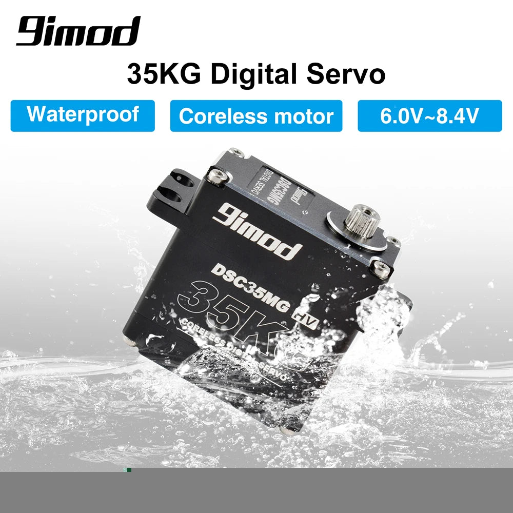 9imod Waterproof Servo 35KG 45KG Aluminum Case Digital Metal Gear HV Coreless Servo for 1/8 1/10 RC Car Truck Crawler Boat