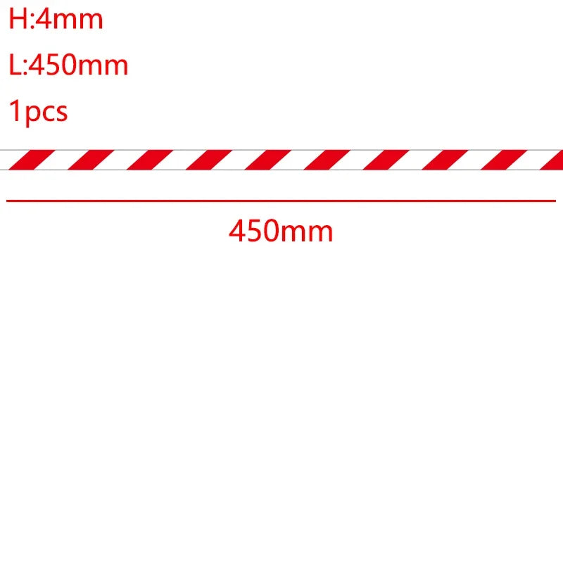 Reflective Warning Car Sticker Decorative Strip for 1/14 Tamiya RC Truck Trailer Tipper Scania 770S Benz Actros 3363 Volvo MAN