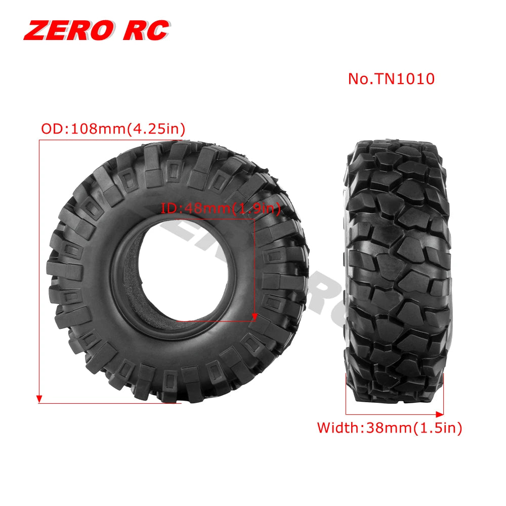 RC TRUCK 1.9" Rock Crawler Tires 90-117mm Tyre For 1/10 Off Road AXIAL SCX10 II III CAPRA TRAXXAS TRX-4 RGT MST RC4WD D90 WHEEL