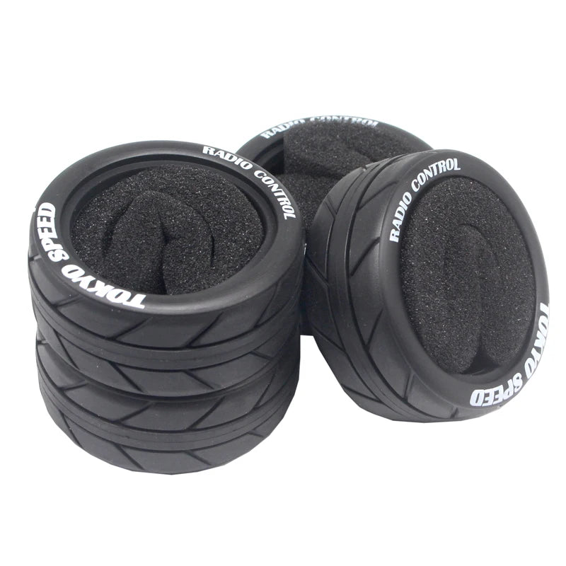 1:10 Scale RC model Car parts On Road 26mm High Grip Rubber Tires Fit HSP HPI HIMOTO REDCAT Racing for HSP 94123/94122/94103