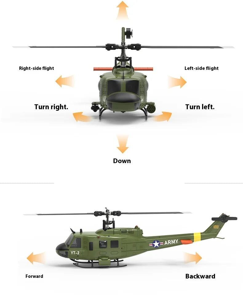 Yuxiang F07 intelligent version/F07V manual version UH1 Huey remote-controlled helicopter 3D stunt helicopter