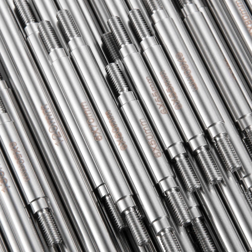 YEAHRUN 2Pcs Stainless Steel Linkage Set Link Rod M4 6x50-155mm for Axial SCX10 II 90046 TRX-4 D90 1/10 RC Car Upgrade Parts