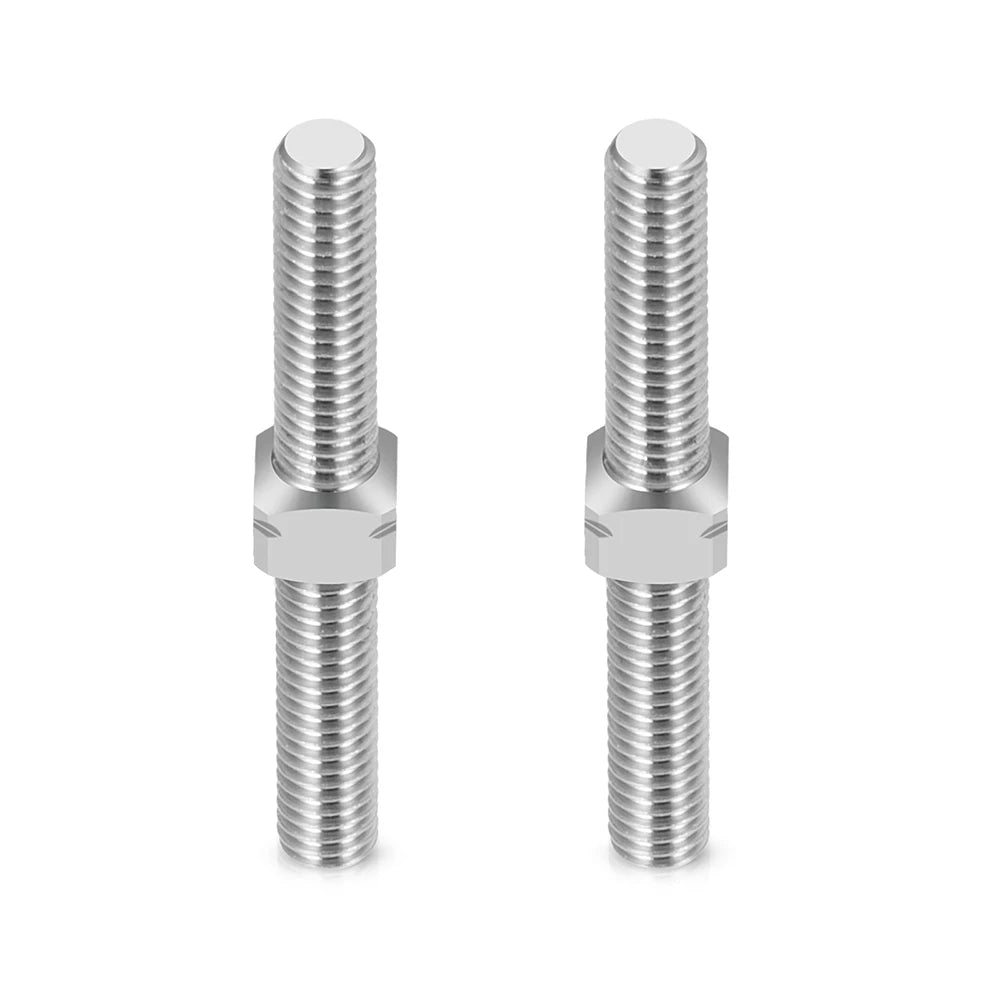 AXSPEED 1Pair Titanium Alloy M3 Left and Right Thread Dual Head Threaded Bar Double End Thread Rod Stud Bolt 14-50mm