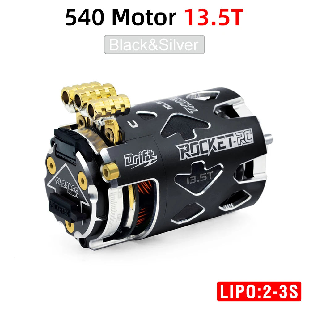 Surpass Hobby Rocket-RC 540 Sensored Brushless Motor 10.5T 13.5T 2-3S 3.175 mm Shaft for 1/10 RC Racing Drift Car Parts