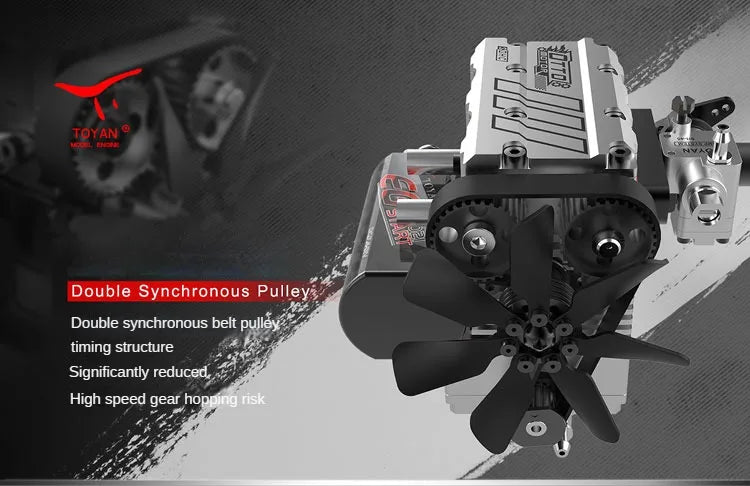 FS L200AC TOYAN ENGINE Air Cooled Nitro Engine Twin Cylinder 4 Stroke Engine DIY Kit Model Toy IN STOCK