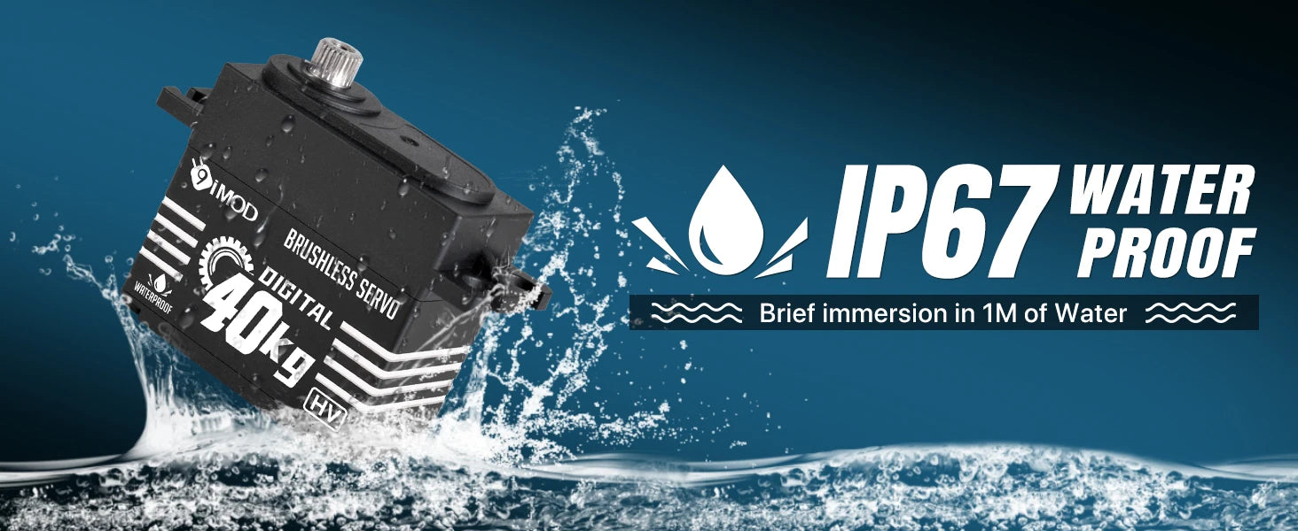 9imod Brushless Servo Waterproof Digital Metal Gear Servo for 1/8 1/10 RC Crawler Car Boat