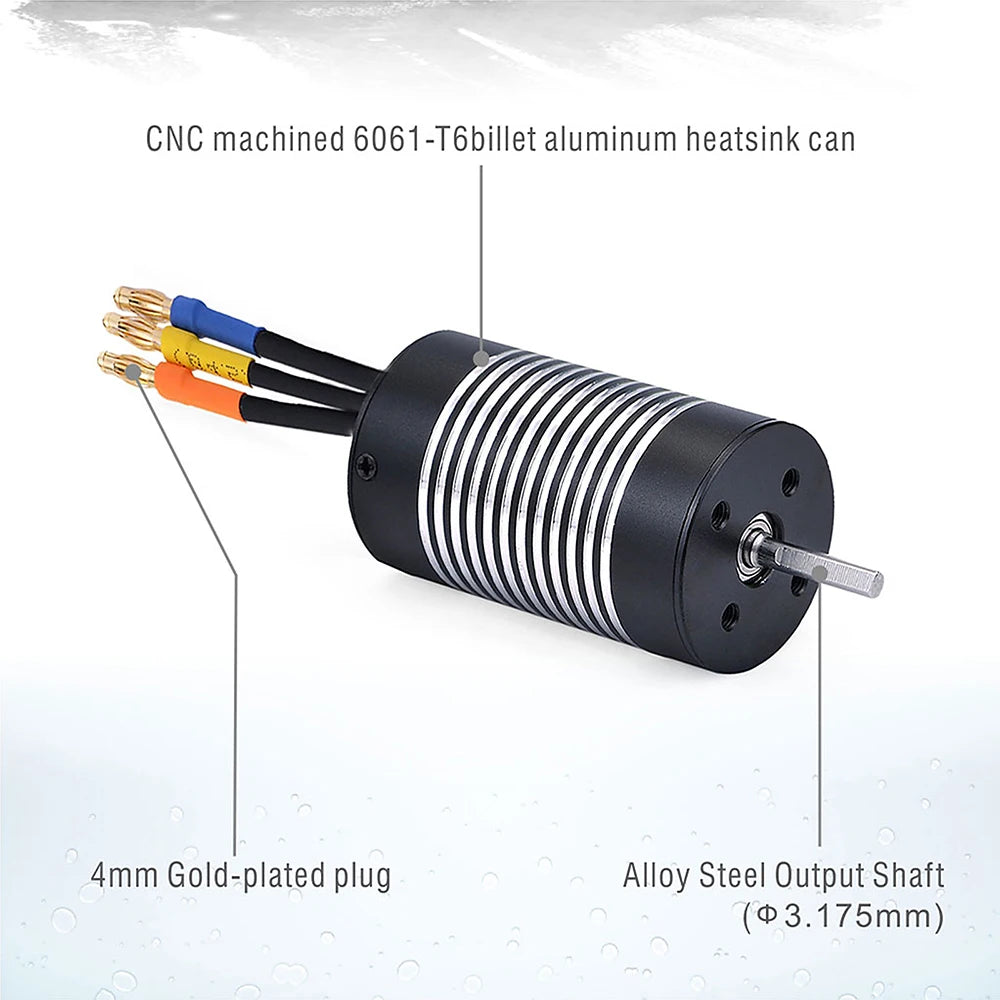 Surpass Hobby Rocket 2845 F540 3650 3660 3665 3670 3674 4068 Waterproof Brushless Motor for 1/10 1/12 RC Car Robot WLtoys 12428