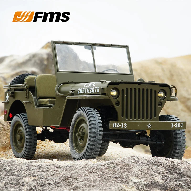 FMS 1:6 Climber Willis Super Large Remote Control Car Off-Road Climbing Four-Wheel Drive Electric Model Toy Car Limited Sales RS