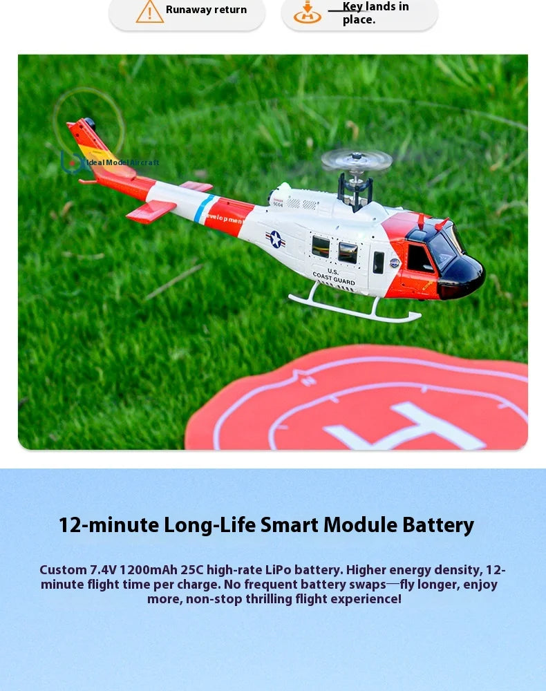 Yuxiang F07s Huey F02s Flying Wolf Armed 1/34 Remote Control Helicopter Gps Positioning Tof Height Control Brushless Motor