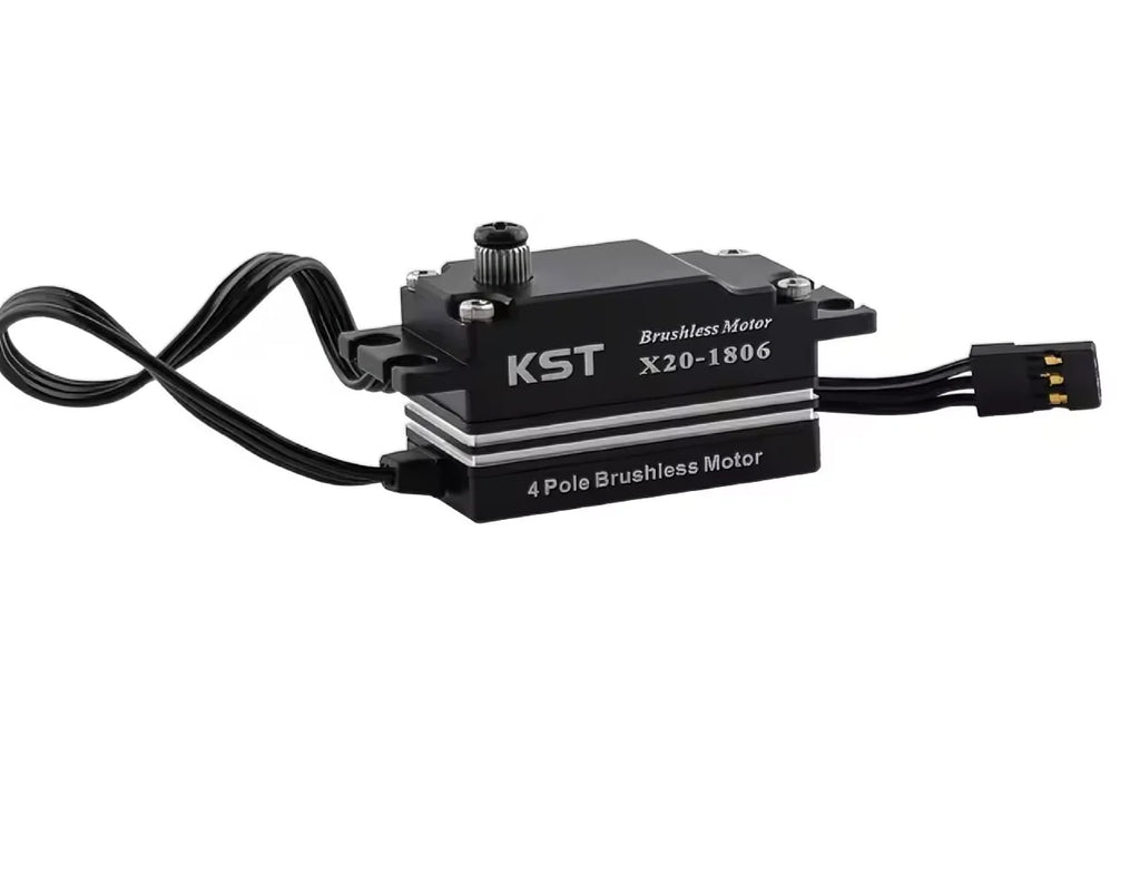 KST X20-1806 Brushless Servo Low-Profile 18Kgf.cm 0.06sec for RC Car Plane - High Torque Quick Response Remote Control Accessory