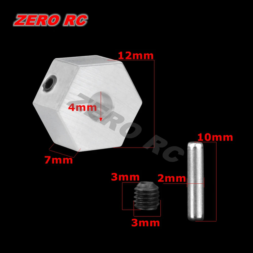 12mm Metal Wheel Hex Hub 5/6/7/8/9/10mm Offset Adapter For 1/10 1/12 HSP Wltoys AXIAL SCX10 II III CAPRA RGT FMS D90 RC Car Axle