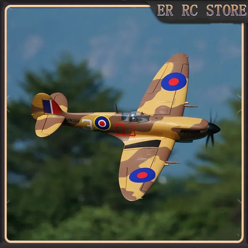 Xfly RC Electric Airplane 1200mm Wingspan Spitfire Style Fighter Remote Control Fixed-Wing Spacecraft Toy for Ages 14+