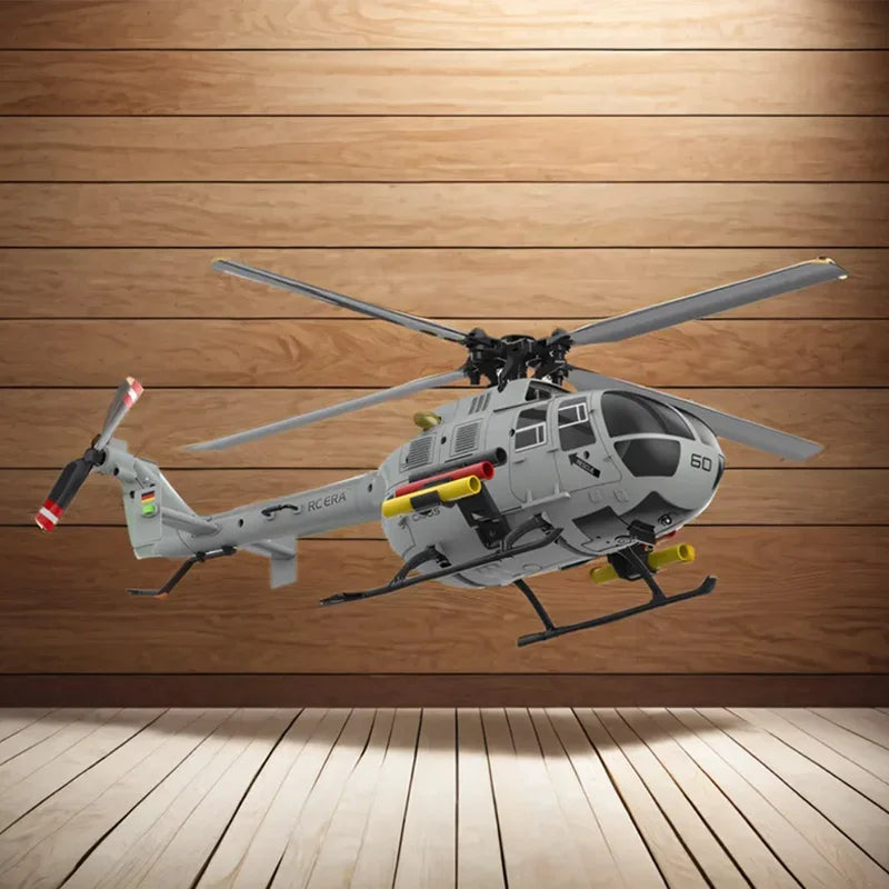 RC ERA C186S Remote Control Helicopter Six-Pass Simulation Brushless Flight Model BO105 Optical Flow Positioning Boy Toy Gift