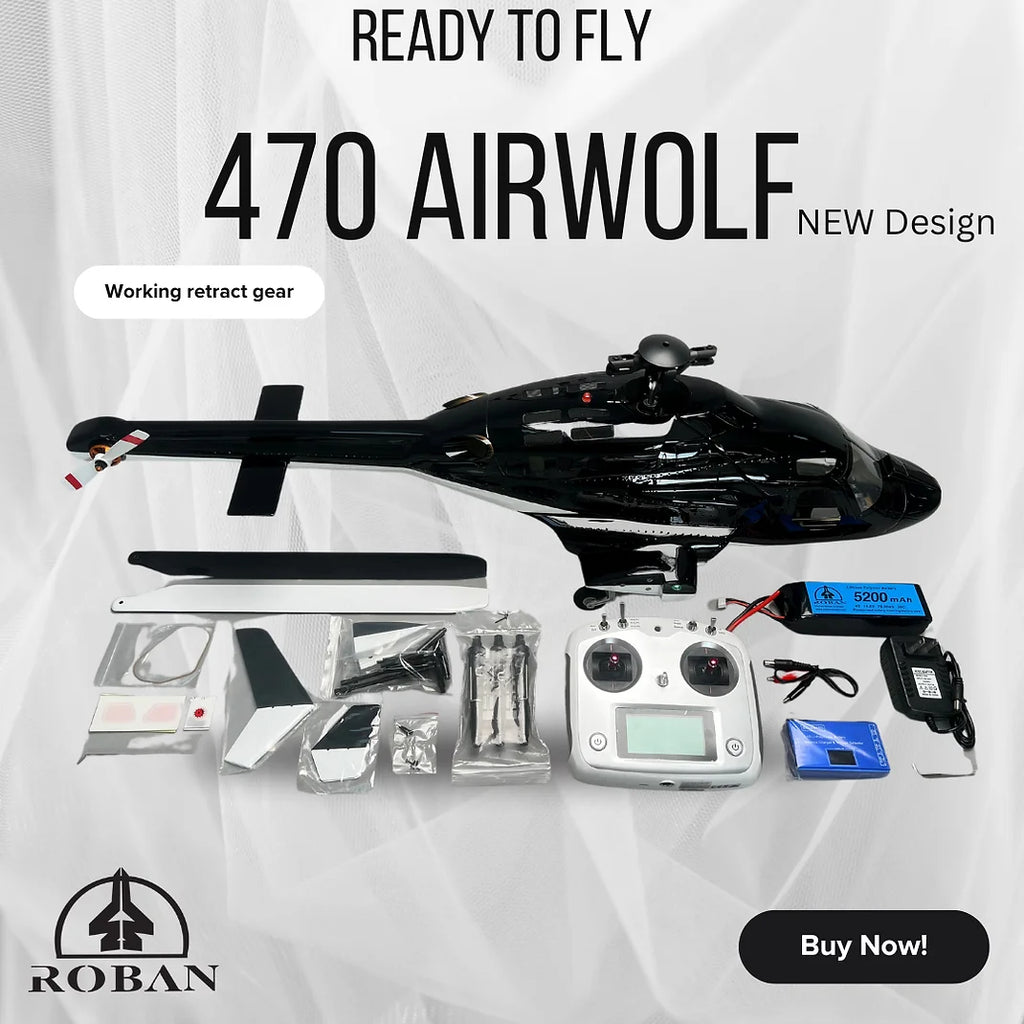 ROBAN Yuebang 470airwol Flying Wolf Simulation Helicopter Model RTF Hand to Hand Flight One Click Return GPS Hover Return