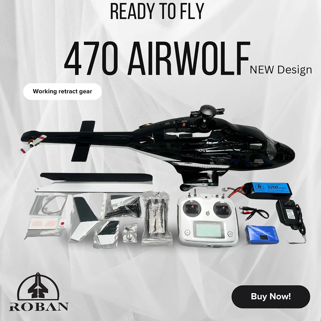 ROBAN Yuebang 470airwol Flying Wolf Simulation Helicopter Model RTF Hand to Hand Flight One Click Return GPS Hover Return