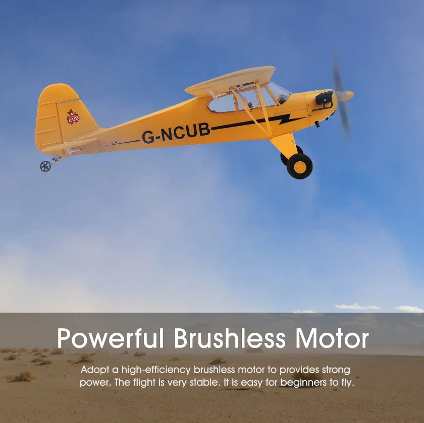 2024 RC Airplane WLtoys A160 Upgrade J3-CUB 5CH Remote Control Plane 3D/6G 1406 Brushless Motor Outdoor Foam Fixed-wing aircraft