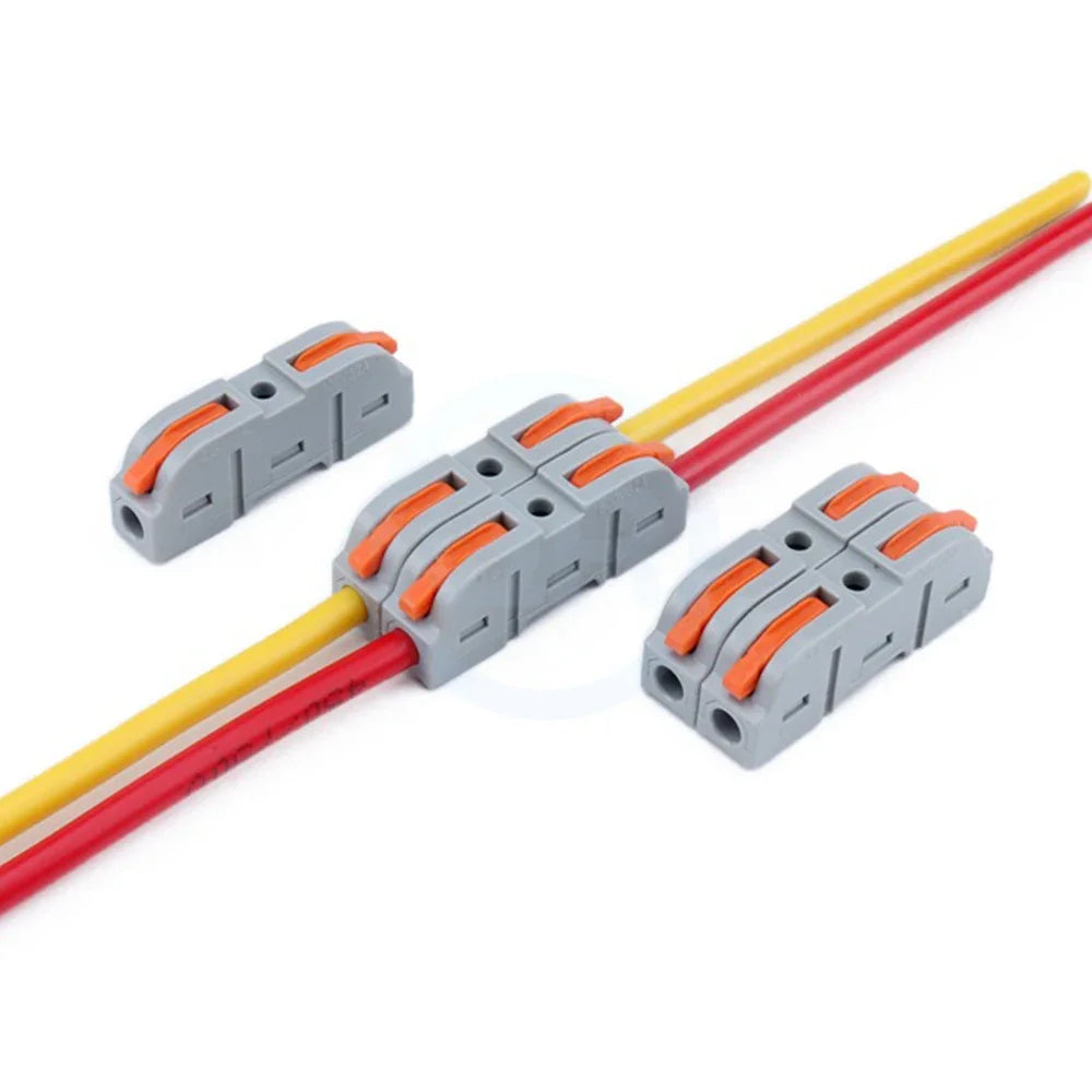 10 pcs LT-211 Quick Terminal Block 1 in 1 out 0.08-4mm² sq. freely combinable and reusable Hard and soft wires