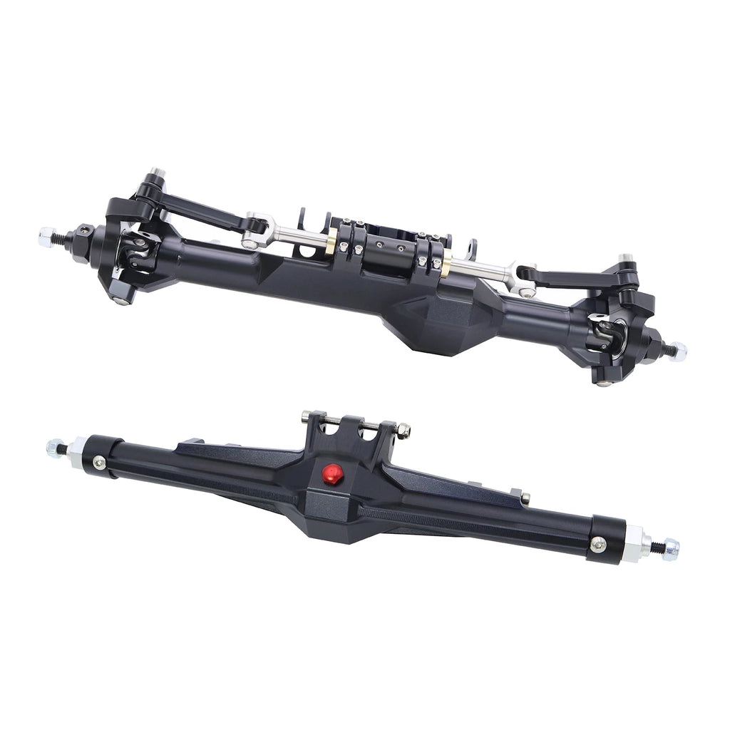 CNC Aluminum H10 Front Rear Straight Axle Set Complete Axles For 1/10 RC Crawler Car Vanquish H10 Optic Upgrade Parts