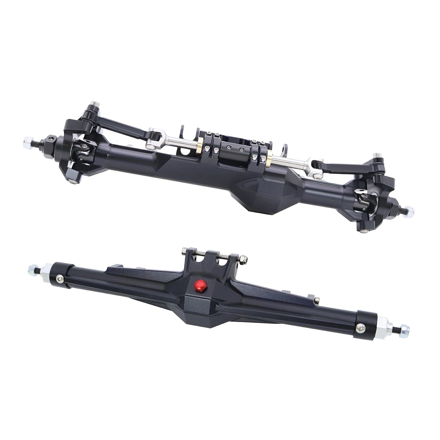 CNC Aluminum H10 Front Rear Straight Axle Set Complete Axles For 1/10 RC Crawler Car Vanquish H10 Optic Upgrade Parts
