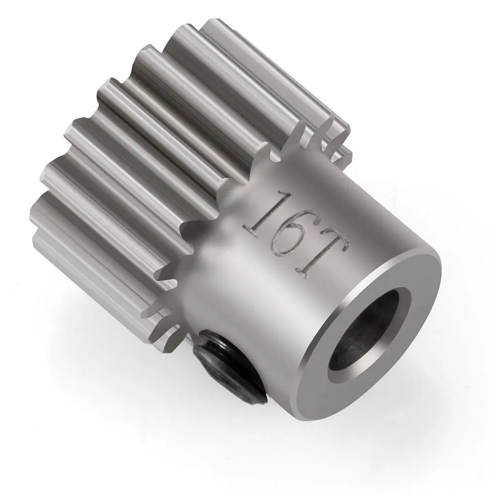 YEAHRUN Stainless Steel 48P 0.5M 3.17mm 16T Pinion Motor Gear for Axial SCX10 1/10 RC Model Car Parts