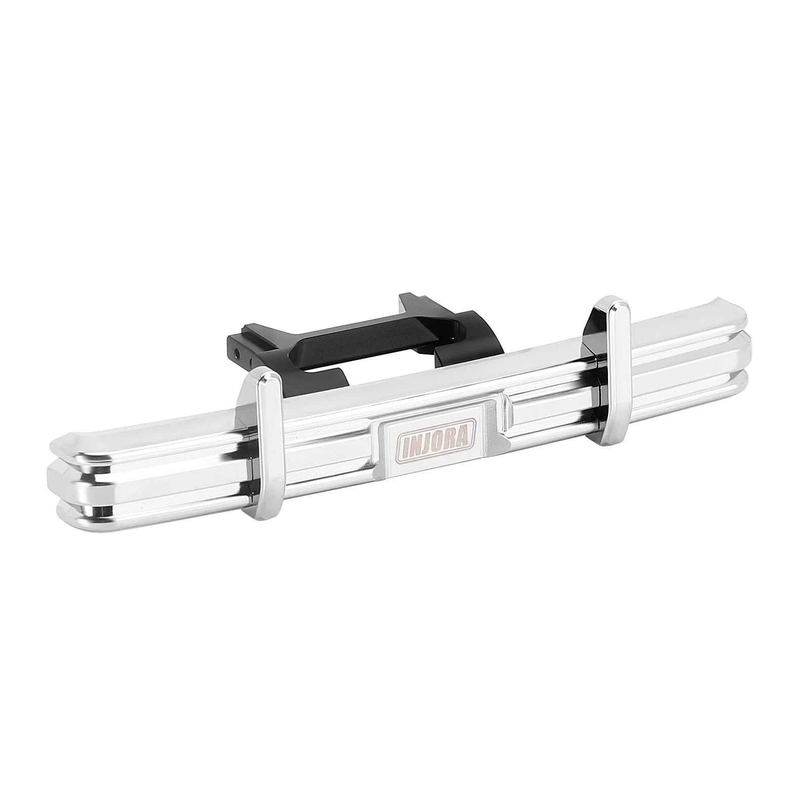INJORA CNC Aluminum Front Rear Bumper with Dual Exhaust for 1/18 RC Crawler TRX4M High Trail F150 Upgrade (4M-95)