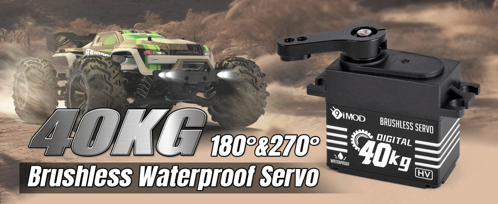 9imod Brushless Servo Waterproof Digital Metal Gear Servo for 1/8 1/10 RC Crawler Car Boat