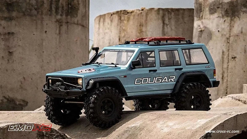Cro 1/8 Rc Car Remote Control Electric Emo X2 Lion Differential Lock Dual Speed Door Bridge Climbing Off-Road Vehicle Model Gift