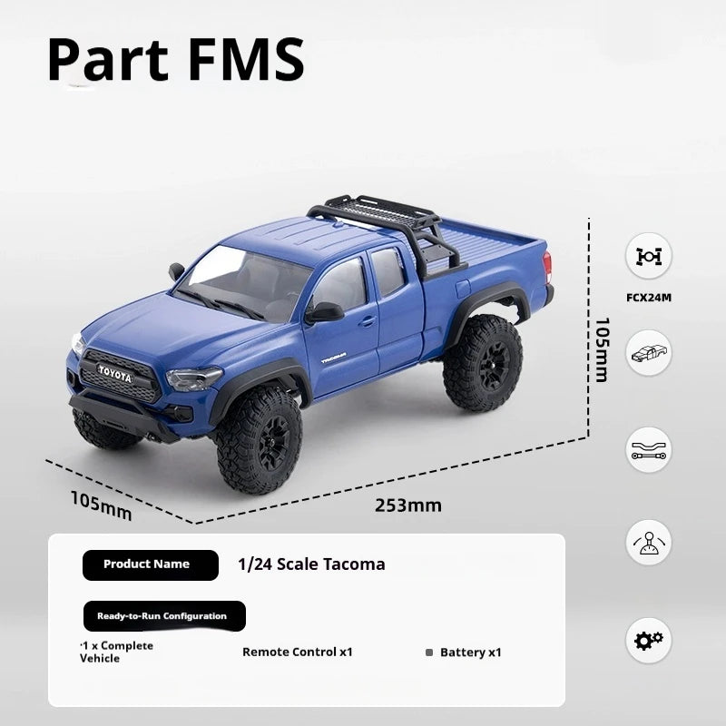 FMS 1/24 full-scale simulation model of  TACOMA remote control car RC ABS shell two-speed remote control toy car