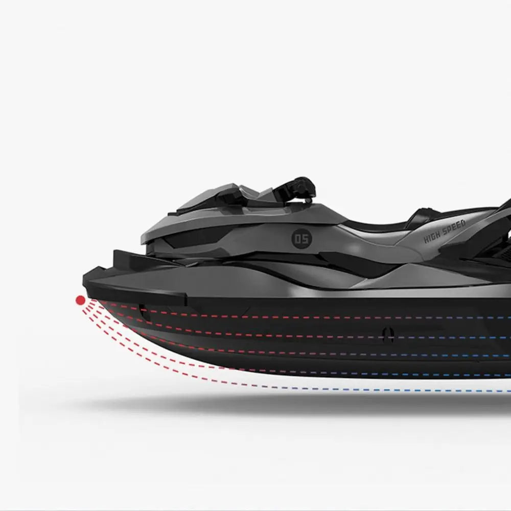 Plastic High-Speed Rc Motorboat Jet Ski Rechargeable Electric Boat Simulation Model Waterproof 1:14 2.4g Wireless Speedboat