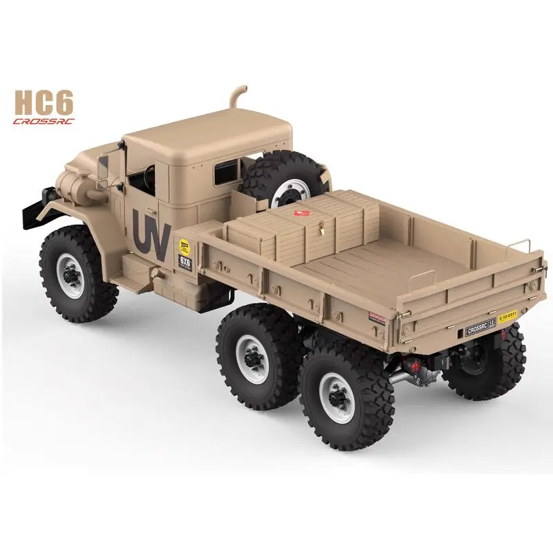 CROSS HC6 M35 Style 6X6 RC Car Military Truck Electric Remote Control Hard Shell Off Road Rock Crawler Dual Speed Model Vehicle