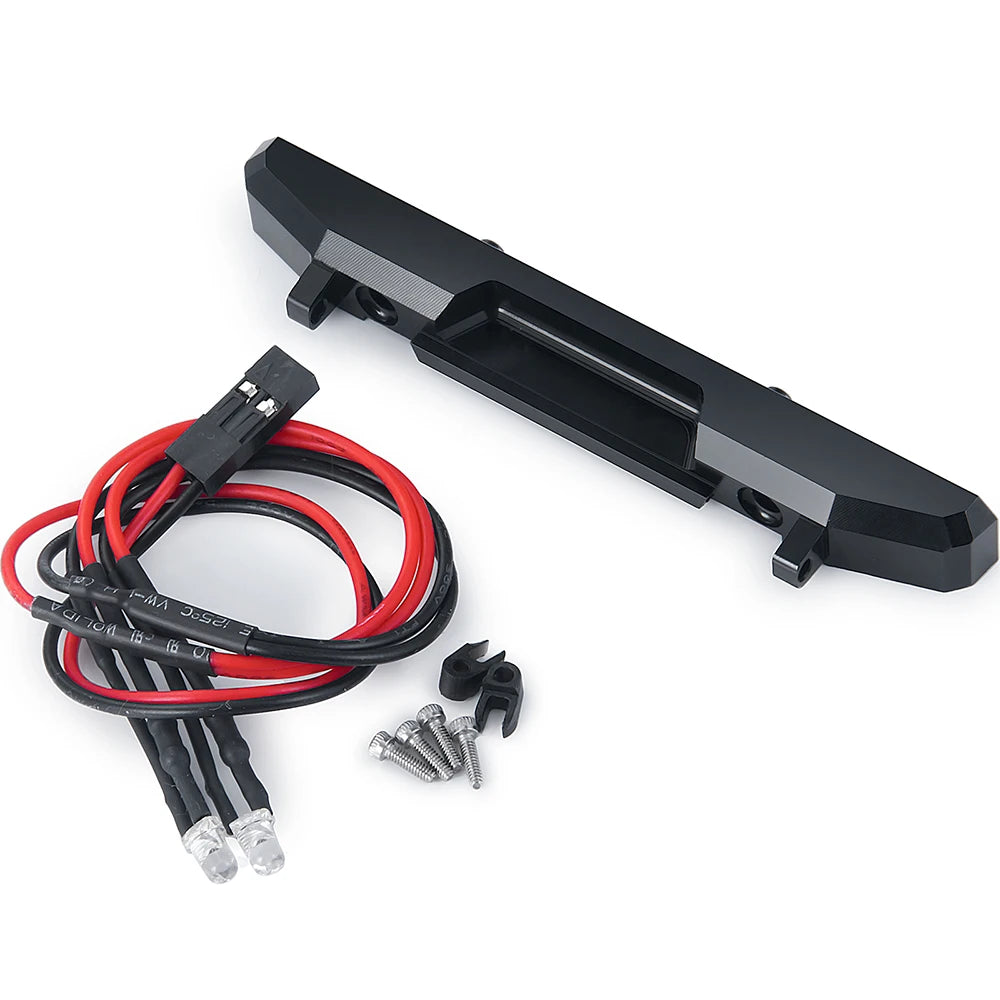 AXSPEED Metal Front/Rear Bumper with Light for Axial SCX24 AXI00002 JEEP Wrangler 1/24 RC Crawler Car Truck Model Upgrade Parts