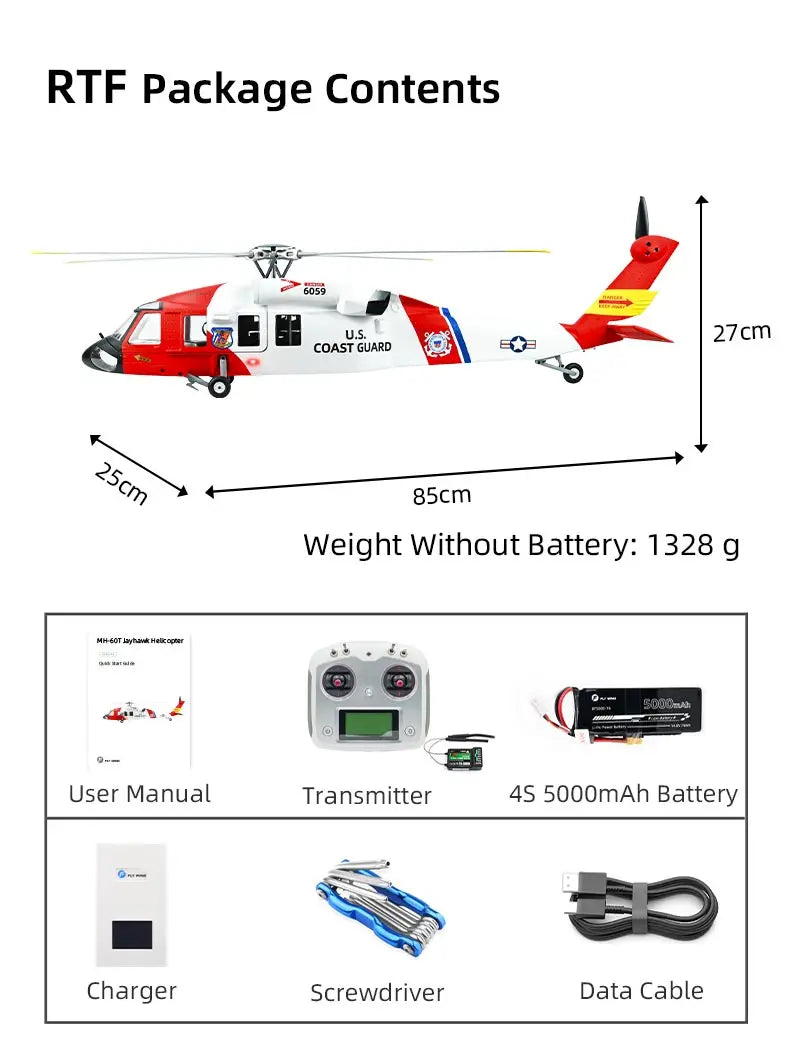 FLYWING MH-60 R Seahawk RC Helicopter LED light ACE ATT MH60R GPS helicopter MH60 rc helicopter 470 size MH60 Scale Helicopter