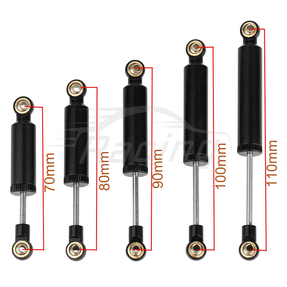 4PCS RC Car Built-in Spring 70/80/90/100/110mm Shock Absorber Damper For 1/10 RC Crawler Axial SCX10 II RBX10 Wraith TRX4 Redcat