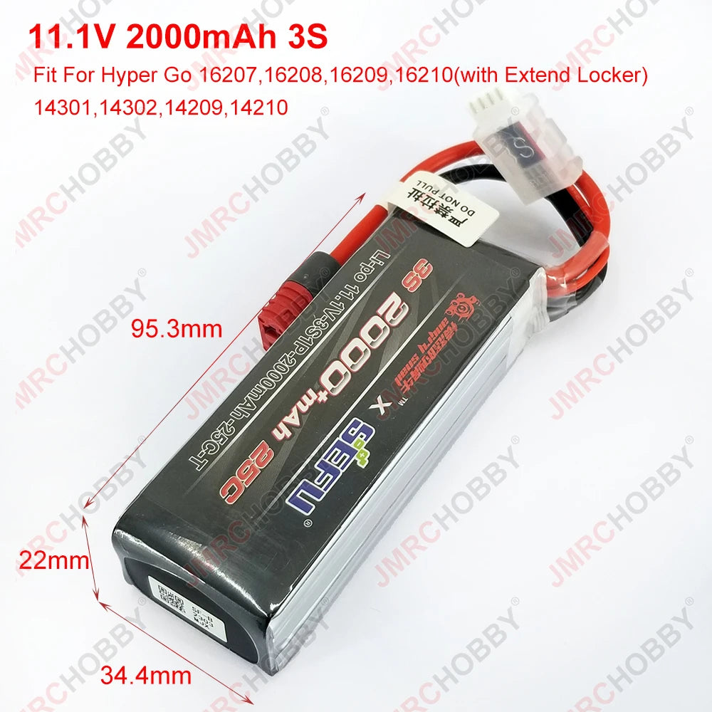 7.4V 1050mAh 2000mAh 3000mAh 11.1V 3S 2500 5200mAh Original And Upgrade Lipo Battery For MJX 16207,16208,14301,14210,10208,H8H
