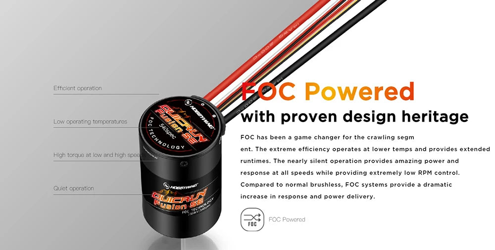 HOBBYWING QuicRun Fusion SE 40A 1800KV 1200KV Combined Motor ESC for 1/10 1/8 RC Model Car Crawler Accessories