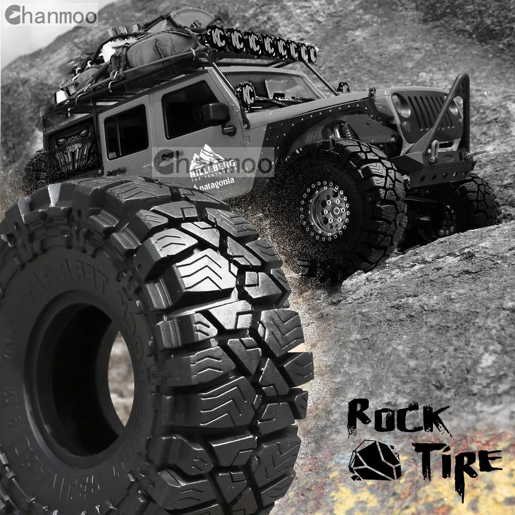 1.9in Crawler Tires Rock Wheels Mud Tyre for 1/10 Scale RC Car Axial Traxxas SCX10 II III TRX4 RC4WD D90 YK4102 Gen8 Redcat