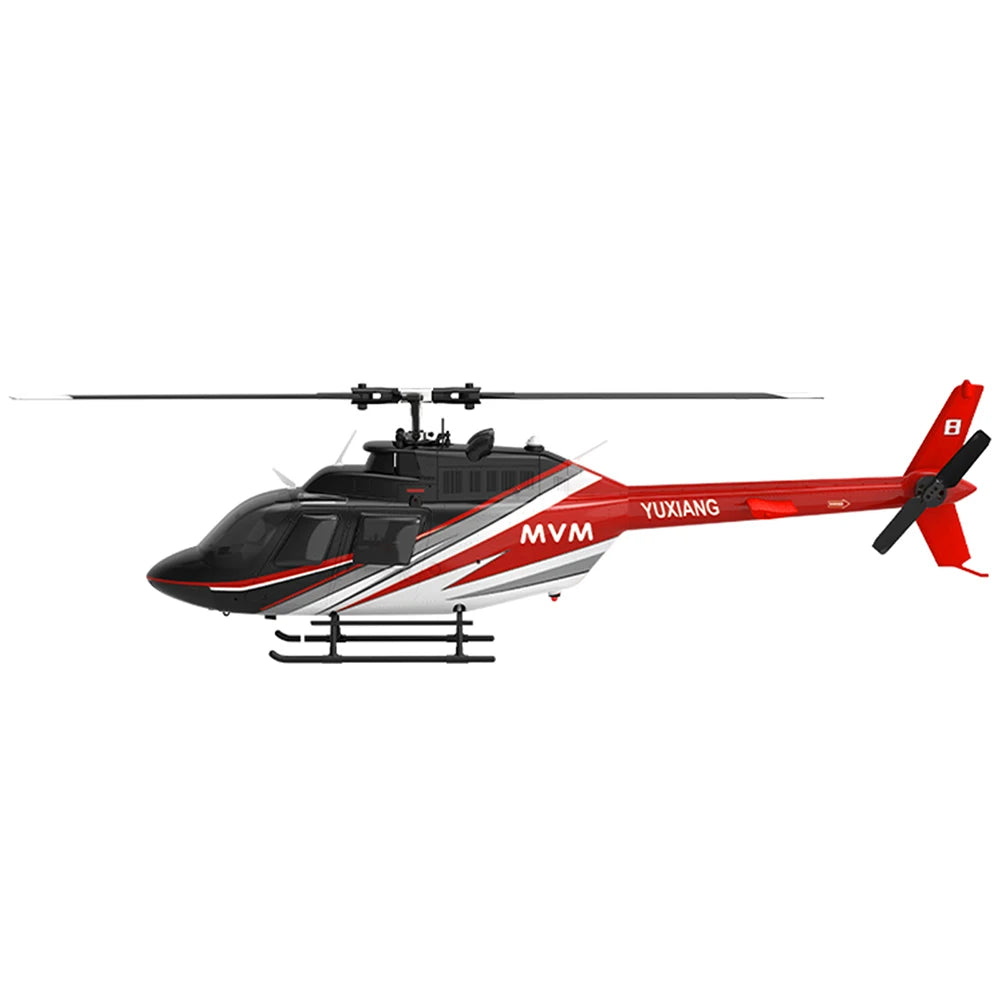 Original YUXIANG 2.4G 6CH Aileronless Bell-206 Helicopter Brushless Motor 6-Axis Gyro 120M Toys