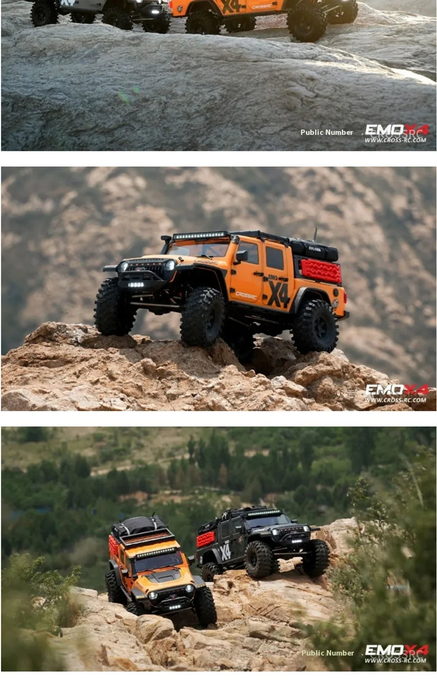 Crossrc Emo X4 Leopard 1/8 Rc 4wd High Speed Simulation Remote Control Electric Variable Speed Climbing Off Road Vehicle Model