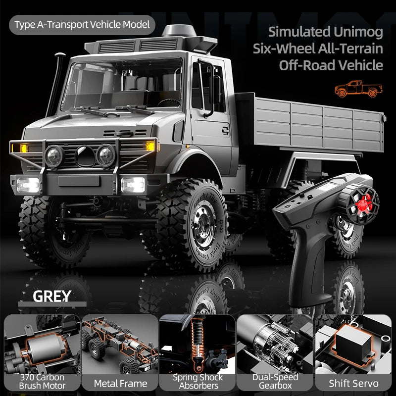 Kid Adult JJRC C8823 1/18 Six-Wheel All-Terrain Off-Road Vehicle Remote Control Car Esc 370 Motor Remote Control Truck Boy Toy
