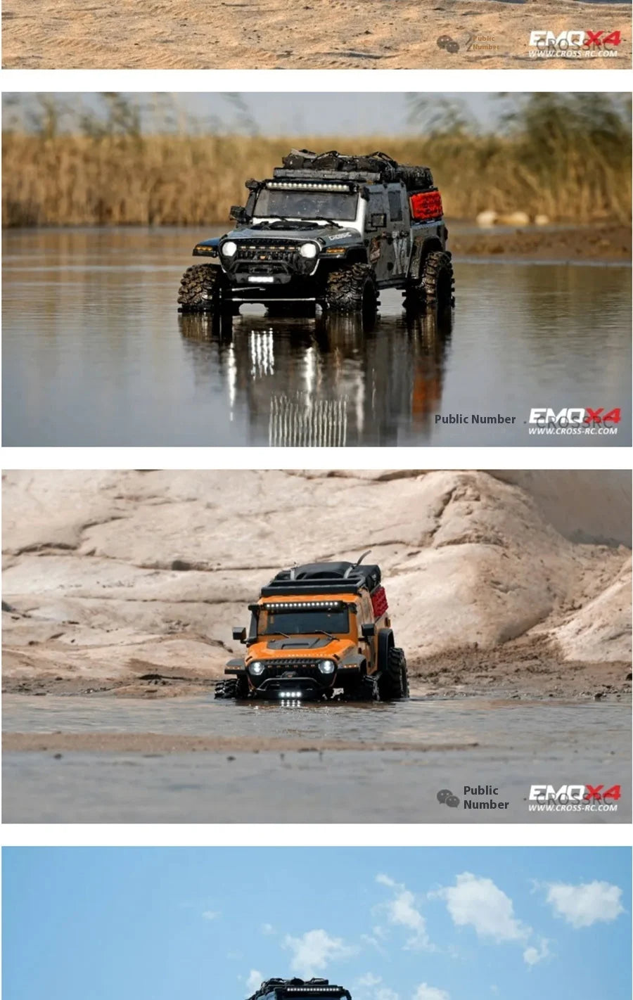Crossrc Emo X4 Leopard 1/8 Rc 4wd High Speed Simulation Remote Control Electric Variable Speed Climbing Off Road Vehicle Model