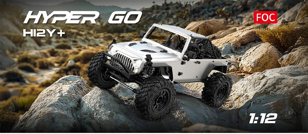 Mjx H12y Pro Rc Car 1/12 Brushless Off-Road Climbing Vehicle Magnetic Quick-Release Aluminum Metal Body Metal Servos Rc Toy